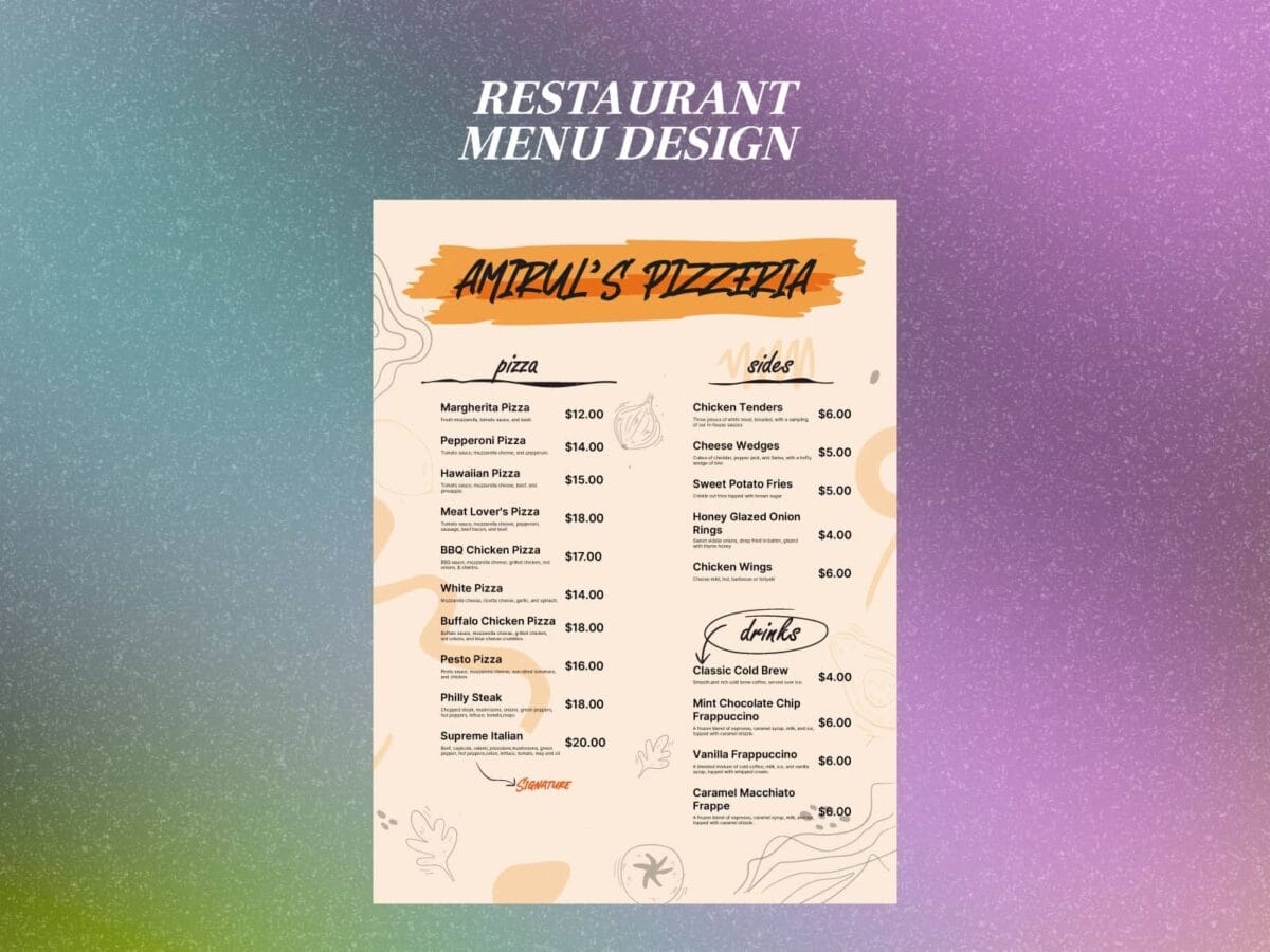 Restaurant Menu Design